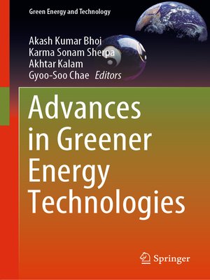 cover image of Advances in Greener Energy Technologies